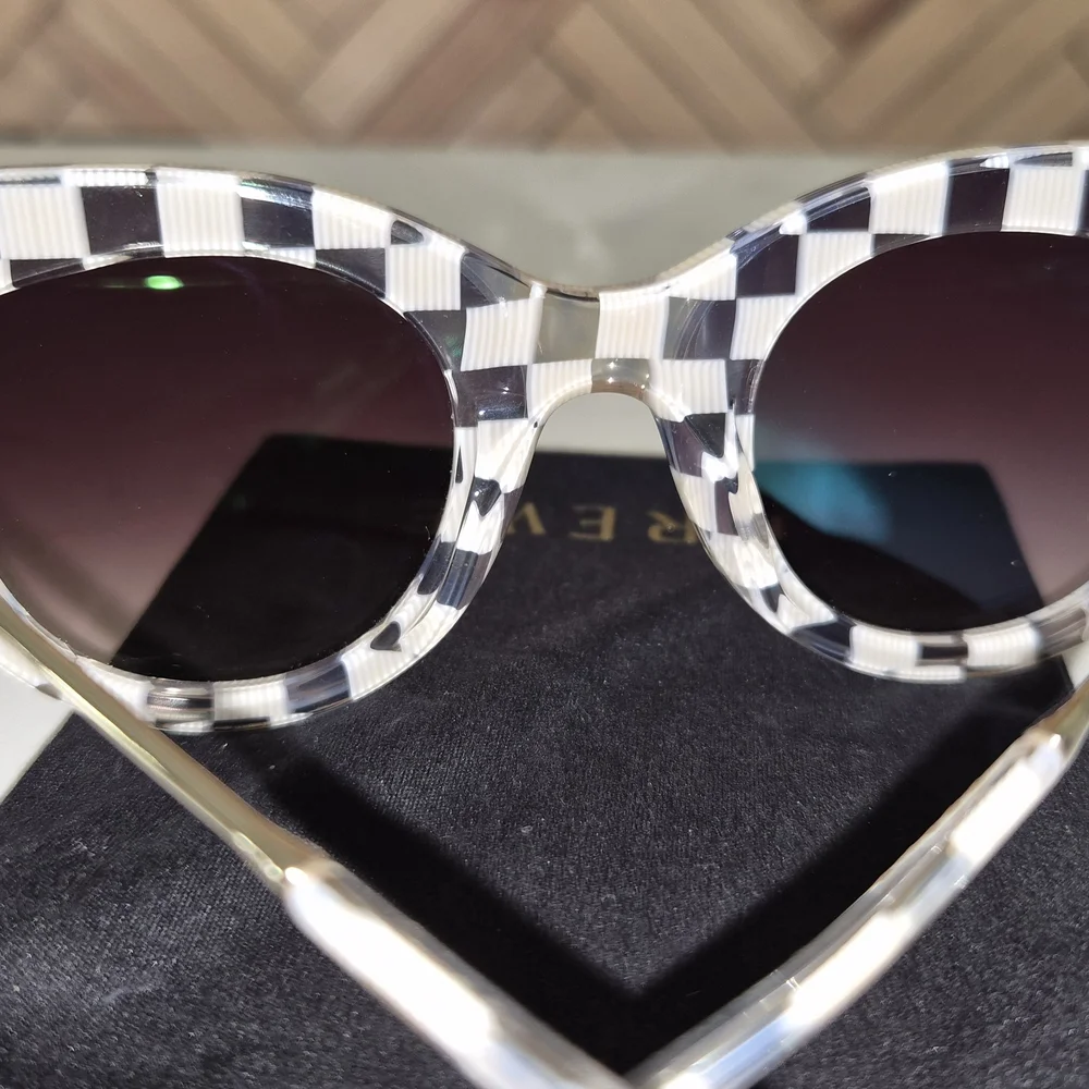 Krewe Laveau Nylon Gingham Women's Sunglasses - Picture 3 of 10